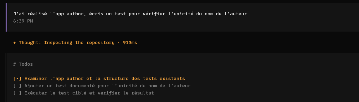 Test de l’agent sur un projet démo