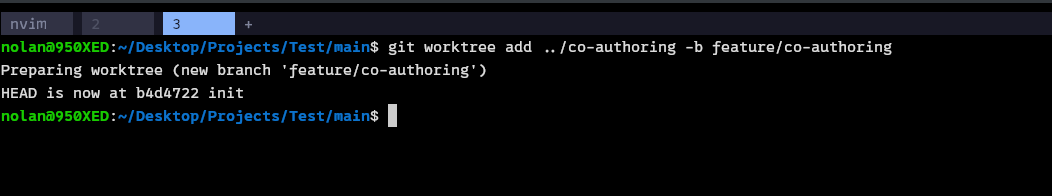 Création d’un worktree Git